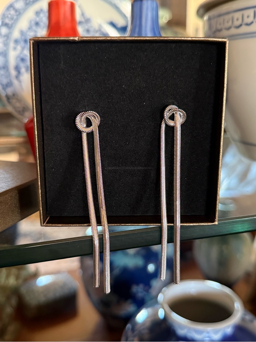 Stainless Steel Long Knot Drop Earrings - Women Jewelry from Krush Kandy